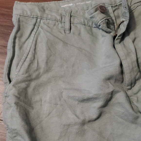 AG Adriano Goldschmied Light Green Flat Front Shorts - Picture 6 of 11